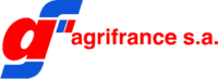 Logo agrifrance s.a. stylisé en rouge et bleu.